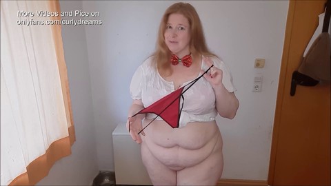 Amateur-belle grosse femme, trou du cul en gros plan, milf-belle grosse femme